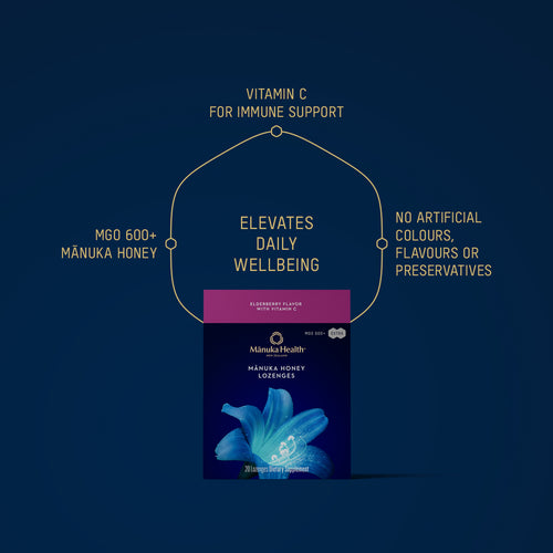 Mānuka Honey Drops: Elderberry with vitamin C NZ