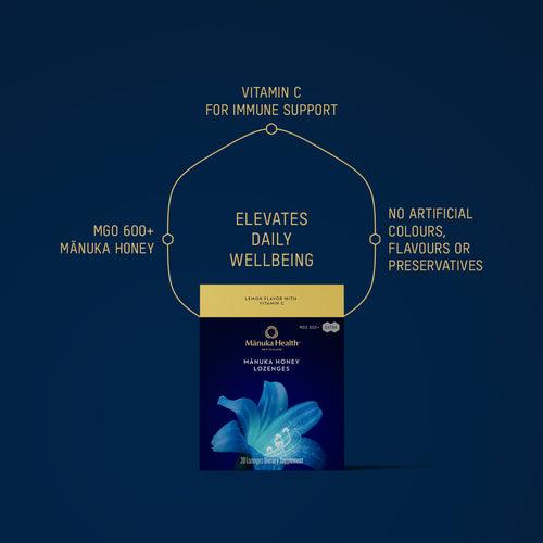 Mānuka Honey Drops: Lemon with vitamin C NZ