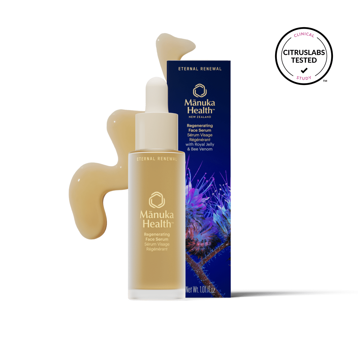 Eternal Renewal Face Serum with Bee Venom, Royal Jelly, Manuka