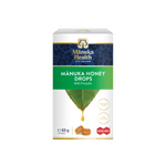 Manuka Health Mánuka Honey Drops packaging on a green background