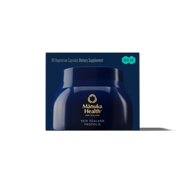 Manuka Health Propolis 1 a Day Capsules in box.