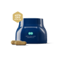 Blue container labeled 'New Zealand Propolis' with two capsules on a green background