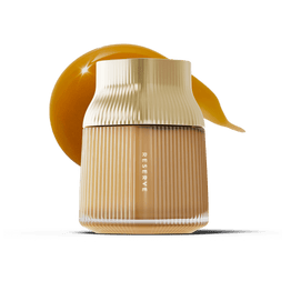 Manuka Honey Reserve MGO 1000+ glass jar with a gold cap. 